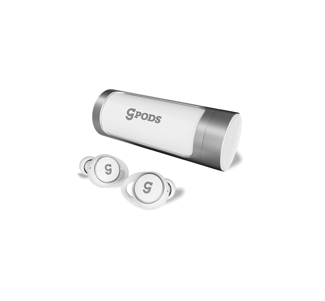 Беспроводные Bluetooth-наушники CaseGuru CGPods X с микрофоном White |  CaseGuru