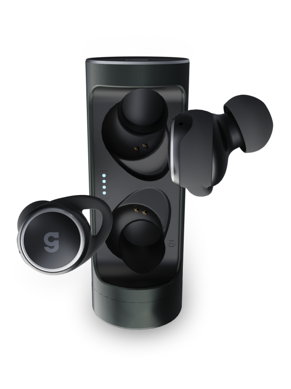 Беспроводные Bluetooth-наушники CaseGuru CGPods X с микрофоном Black