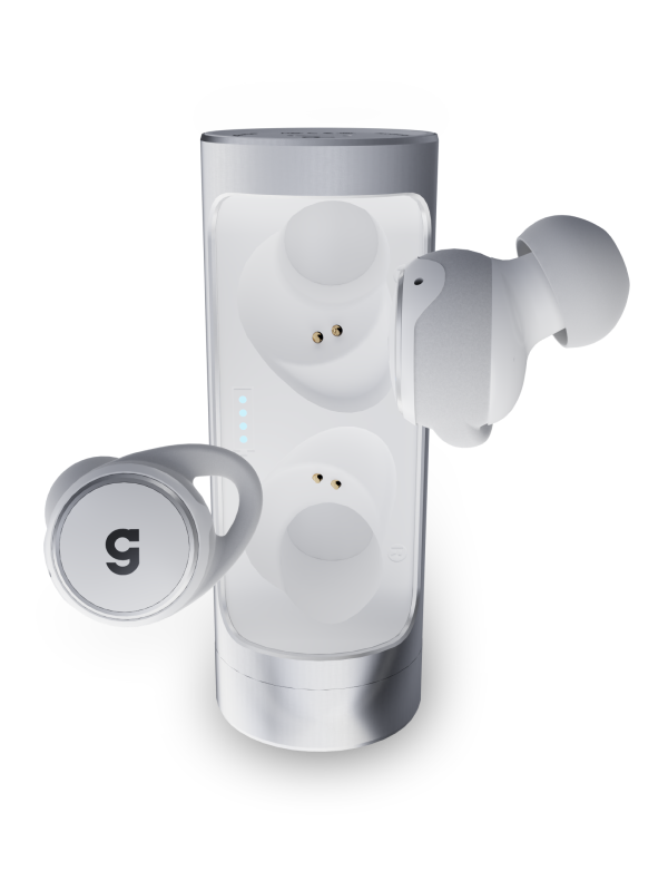 Беспроводные Bluetooth-наушники CaseGuru CGPods X с микрофоном White