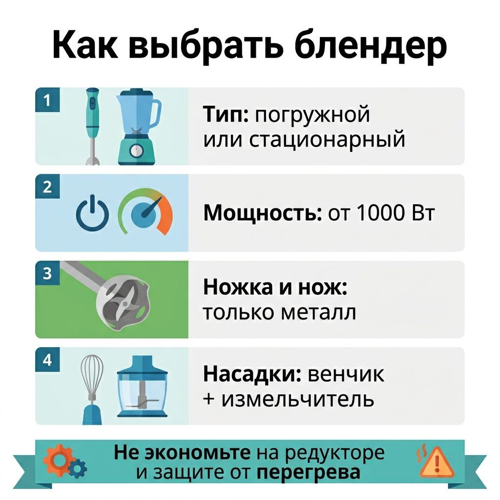 Инфографика: как выбрать блендер