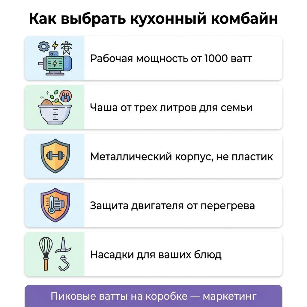 Инфографика: как выбрать кухонный комбайн