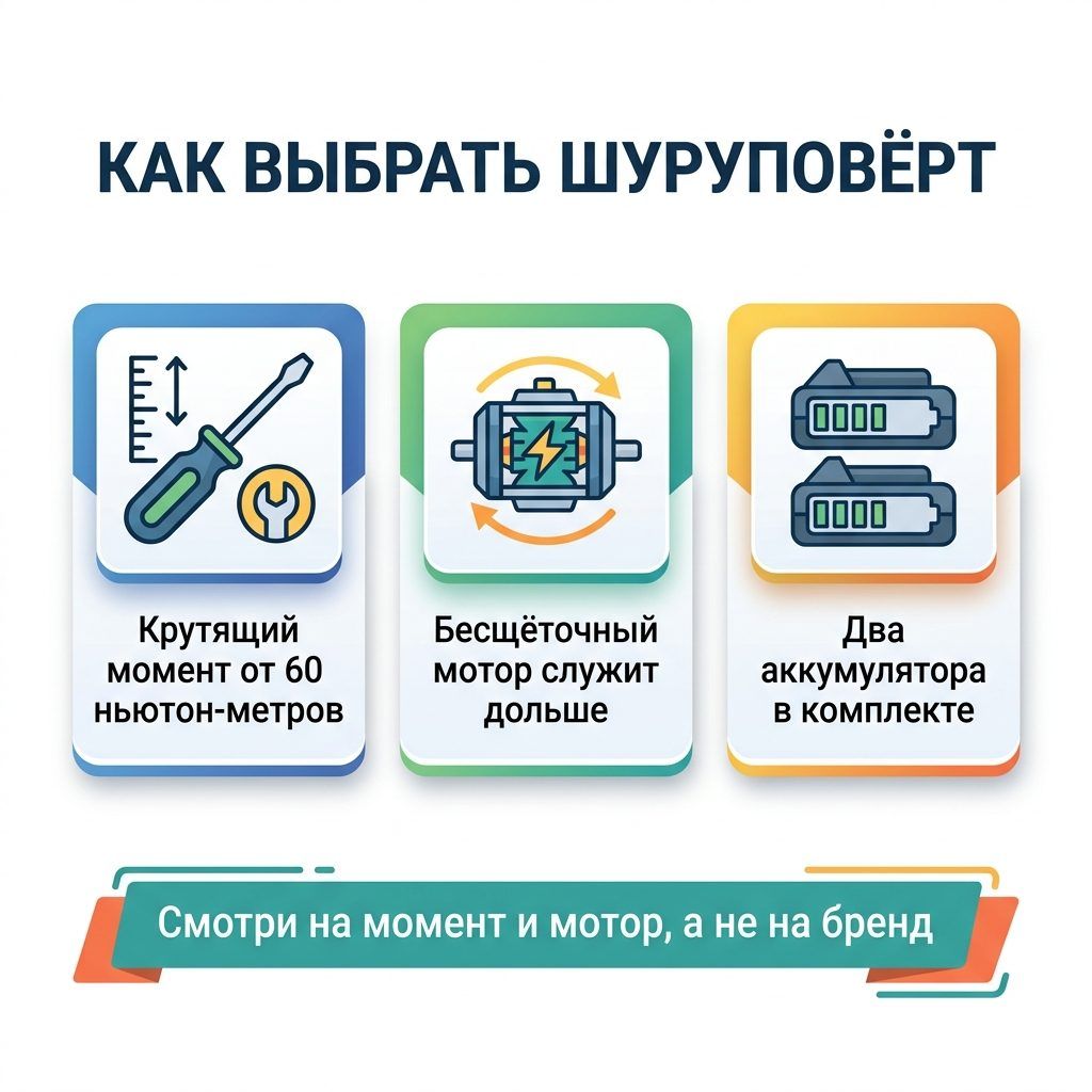 Инфографика: как выбрать шуруповёрт