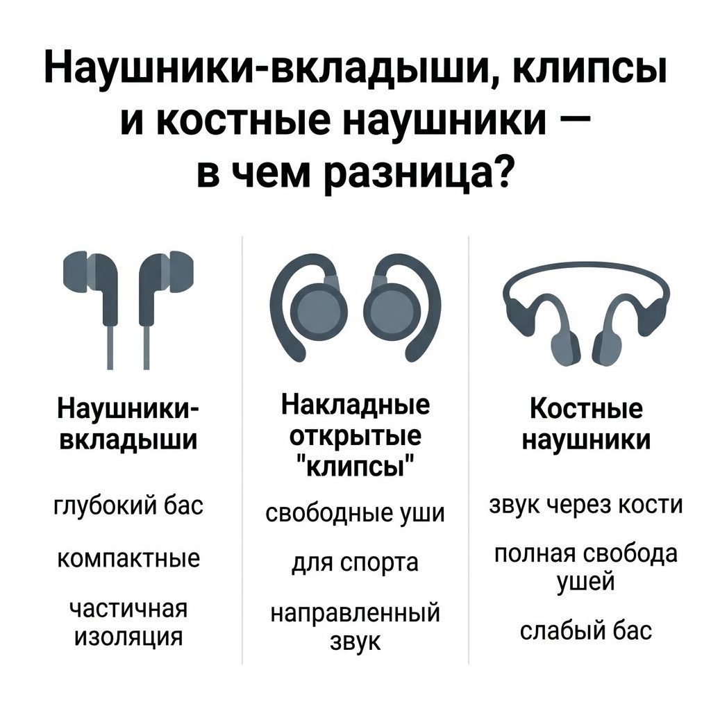 Инфографика: вкладыши, клипсы и костные — в чём разница