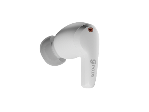 Беспроводной Bluetooth-наушник CaseGuru CGPods Beat с микрофоном White без кейса, Левый