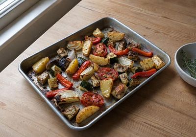 Запеченные овощи в духовке и аэрогриле: ассорти крупными кусками