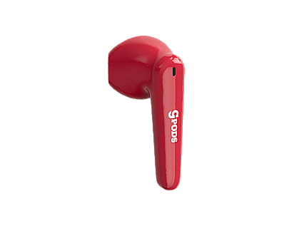Беспроводной Bluetooth-наушник CaseGuru CGPods Allure с микрофоном Red без кейса, Левый