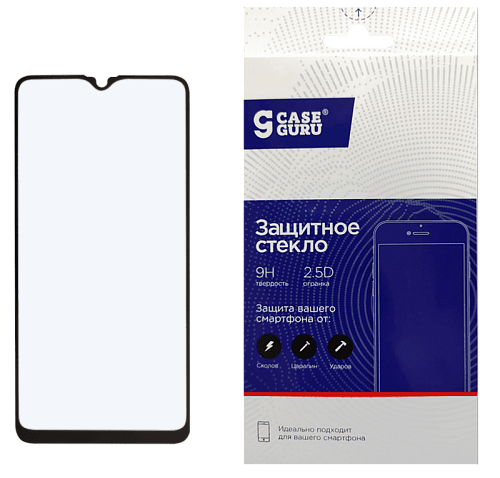 Защитное стекло CaseGuru для Samsung Galaxy A20S Glue Full Screen Black 0,33мм