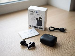 Комплект CGPods Air Pro: коробка, инструкция на русском, кабель Type-C и кейс — прямая гарантия от производителя из России
