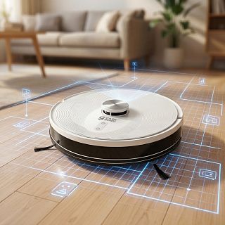 Робот-пылесос CGRobot Lidar строит карту квартиры