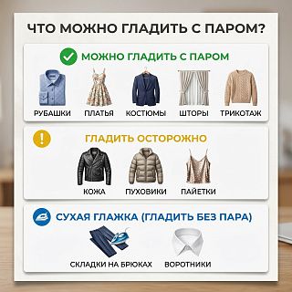 памятка что можно гладить отпаривателем 2 в 1