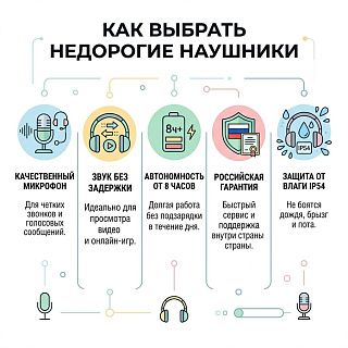 Инфографика: как выбрать недорогие наушники