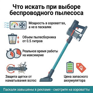 Инфографика: на что смотреть при выборе вертикального пылесоса