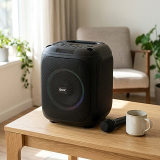 Портативная колонка CaseGuru Макс в интерьере — альтернатива умной колонке SberBoom