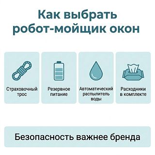 Инфографика: как выбрать робот-мойщик окон