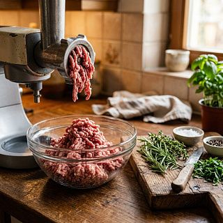 Приготовление фарша через мясорубку комбайна