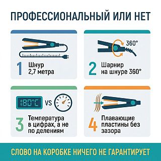 Инфографика: как отличить профессиональный выпрямитель