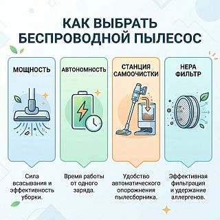 Четыре критерия выбора беспроводного пылесоса