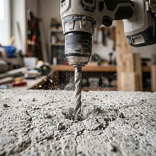 сверло по бетону в работе ударного шуруповёрта