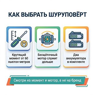 Инфографика: как выбрать шуруповёрт