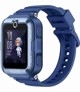 Huawei Watch Kids 4 Pro: синий защищённый корпус с камерой и космонавт на экране