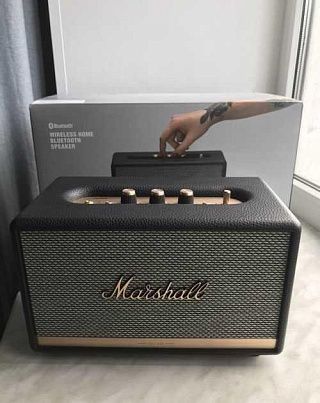Музыкальная bluetooth-колонка Marshall великолепно подходит для домашнего кинотеатра и вечеринки на выезде